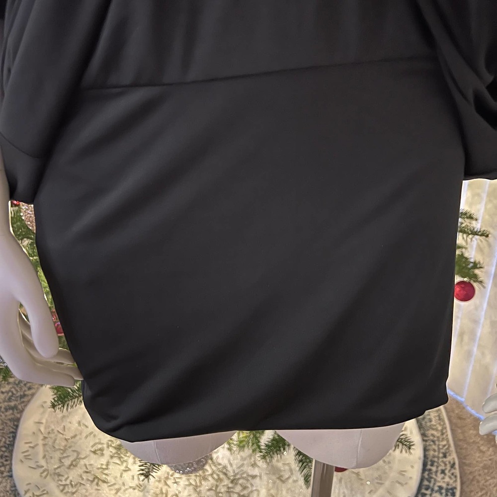 BCBGeneration Black Ruched Dress Size Medium - Picture 10 of 16